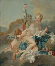 Venus entwaffnet Amor